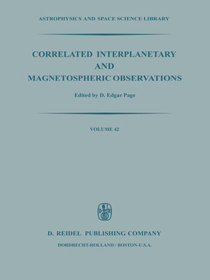 cover image of Correlated Interplanetary and Magnetospheric Observations